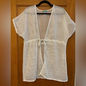 White Mesh Swim Cover-Up